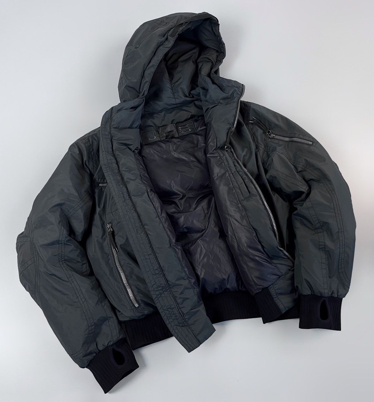Designer × JET SET 🔥Rare JET SET Designer Puffer Bomber Jacket Size US XL / EU 56 / 4 - 2 Thumbnail