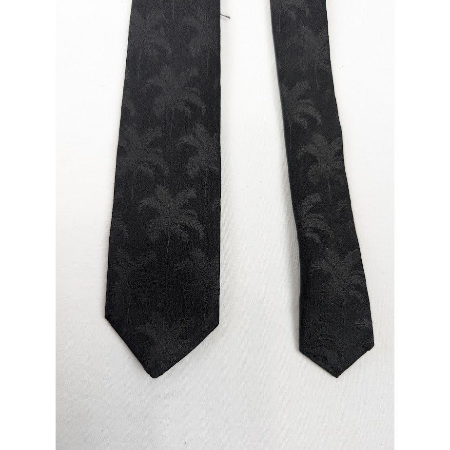 Saint Laurent Paris o1rshd1 Size:OS / Cravate Cocotier Woven Seta Scarf in Black Size ONE SIZE - 5 Thumbnail