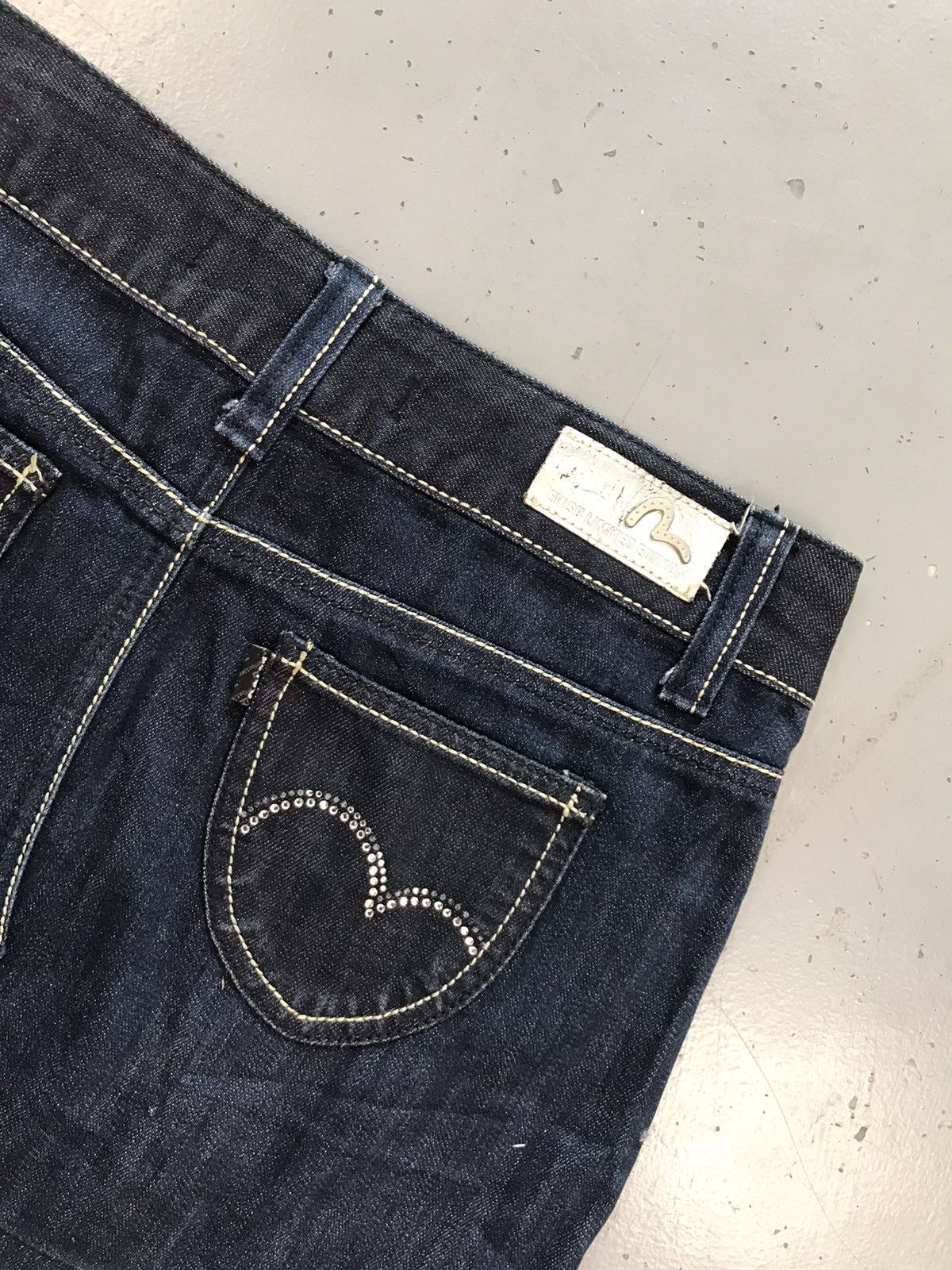 Japanese Brand × Vintage Vintage Evisu inspired seagull stone embroidered miniskirt Size 30" / US 8 / IT 44 - 10 Thumbnail