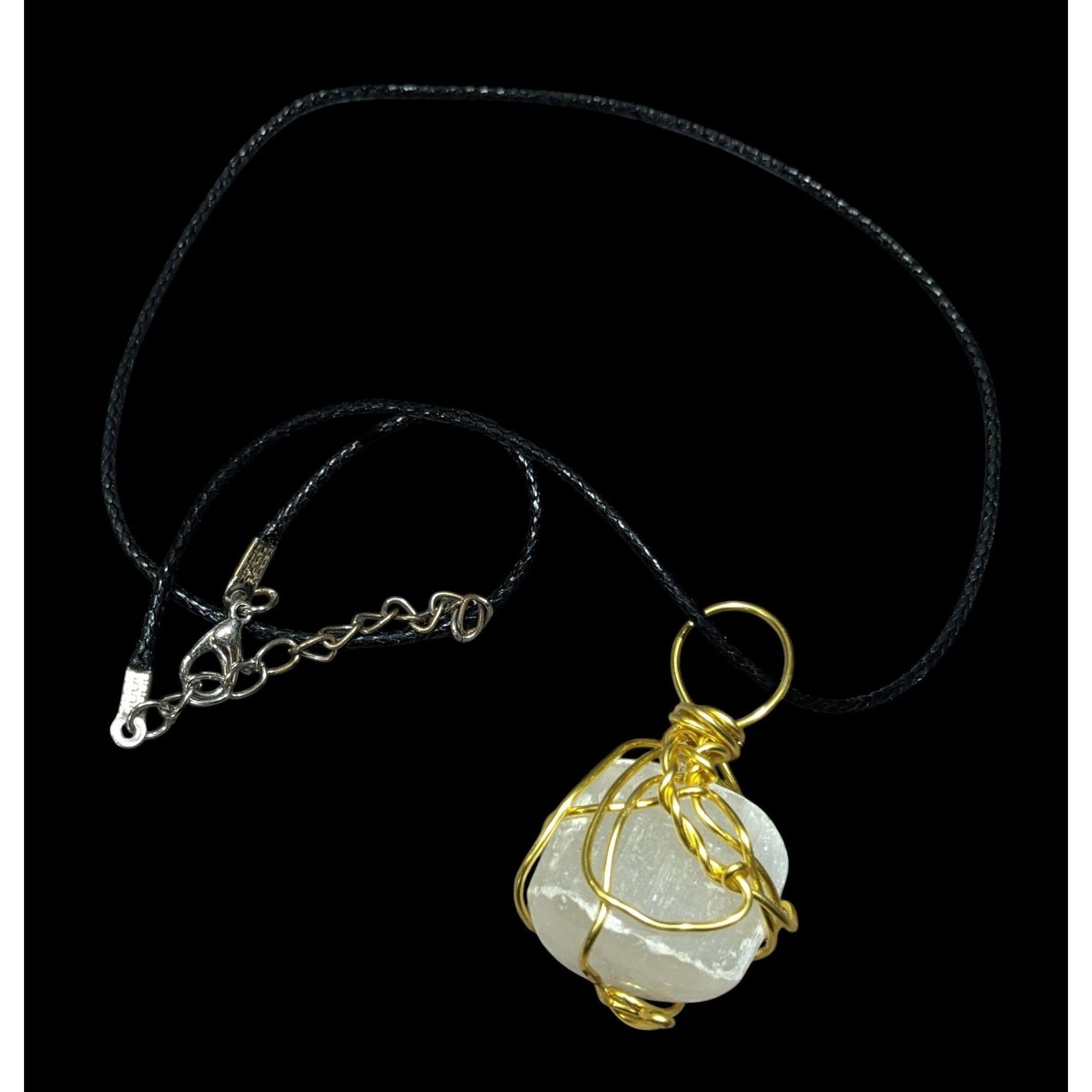 Other Handmade Wire Wrapped Raw Stone Pendant Necklace Size ONE SIZE - 1 Thumbnail