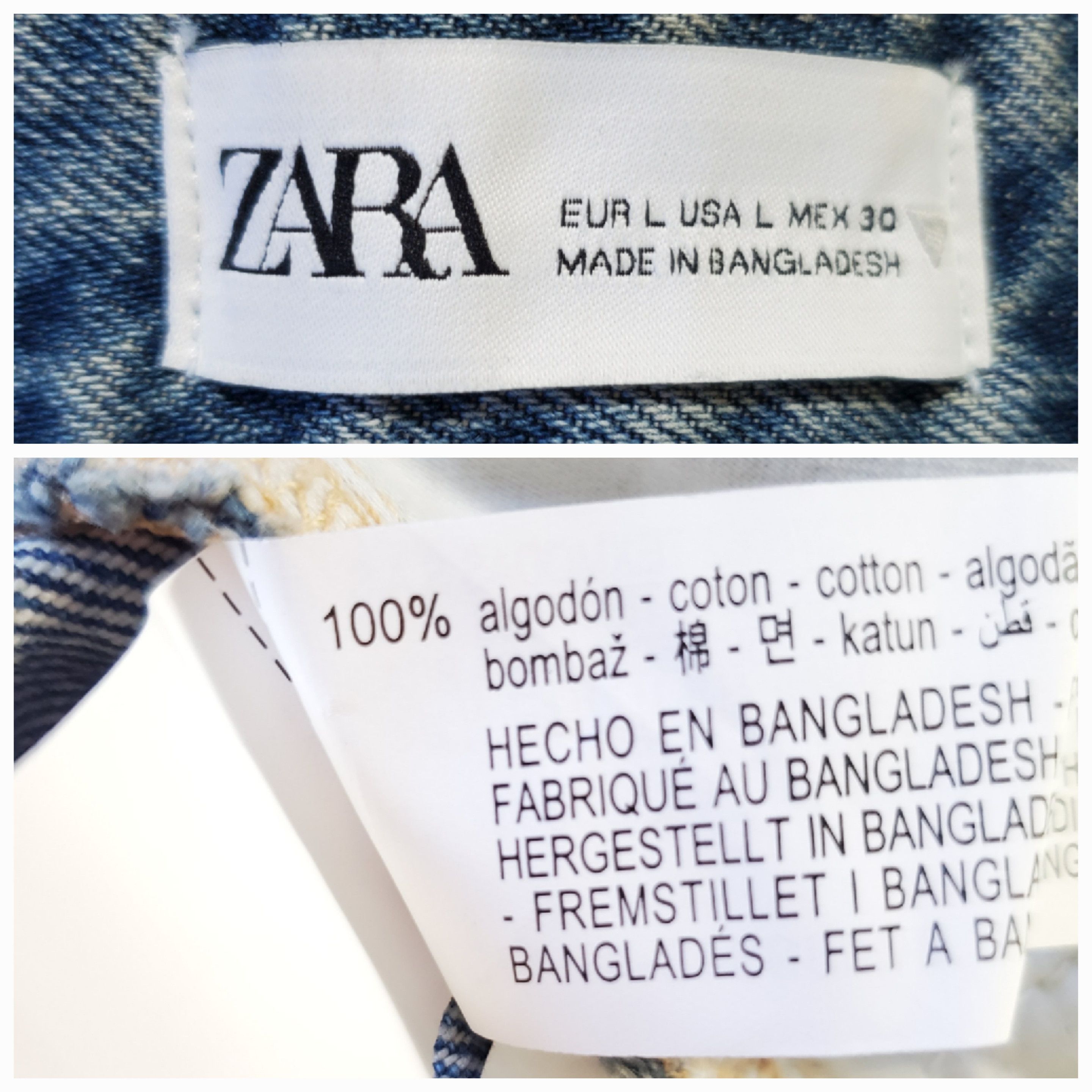Zara Zara Size L NEW Jean Skirt Denim 100% Cotton Blue Med Wash Size 34" / US 12 / IT 48 - 9 Thumbnail