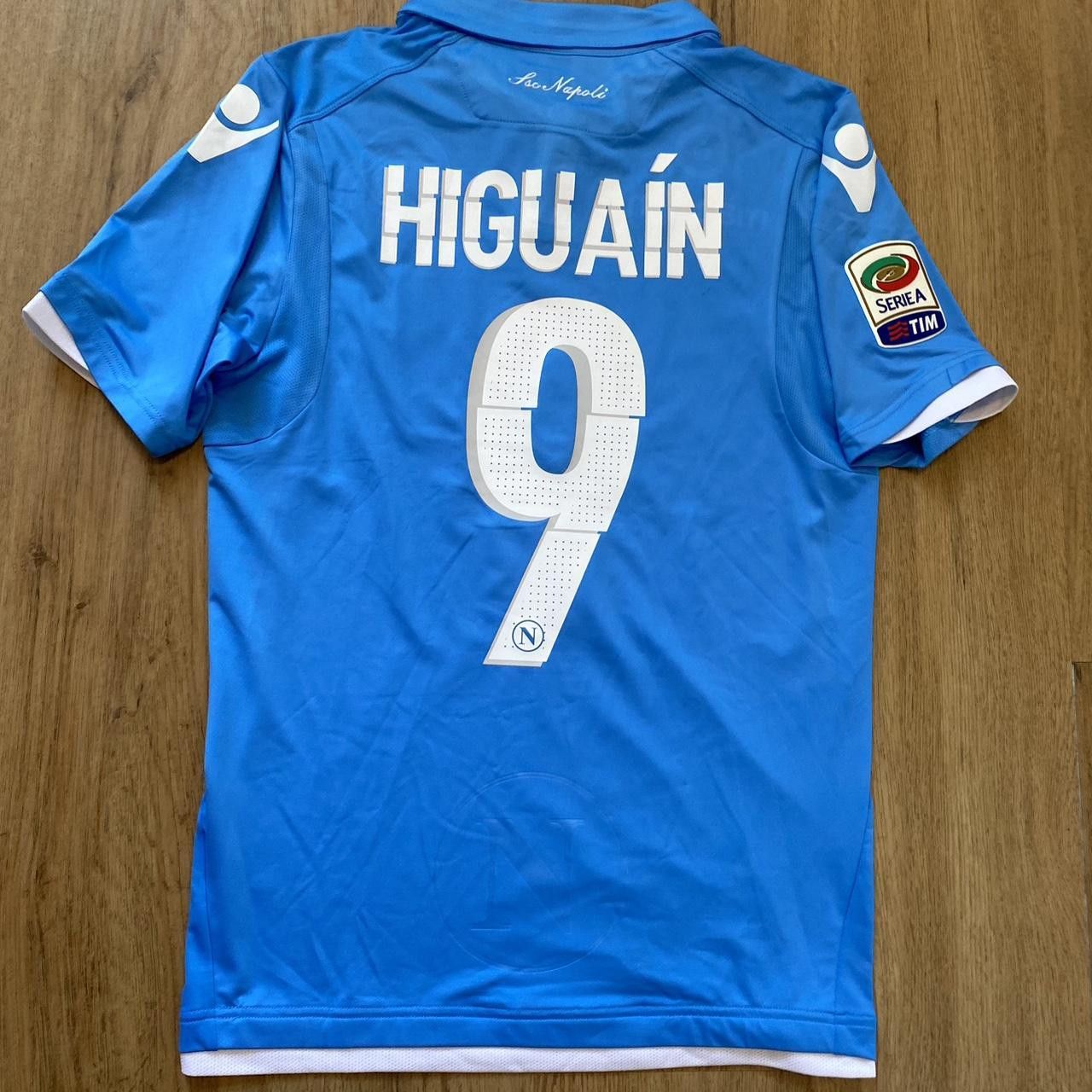 Macron 2014-15 *9 Higuain Napoli Macron Home Football Shirt Size US M / EU 48-50 / 2 - 1 Thumbnail