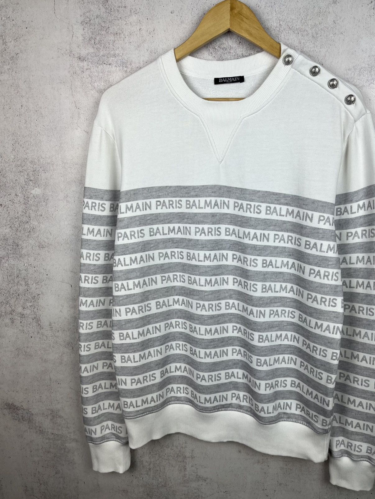 Balmain Luxury Balmain Paris Monogram Rare Sweatshirt Size US M / EU 48-50 / 2 - 2 Thumbnail