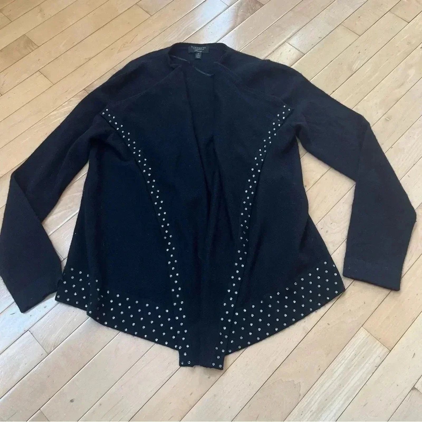 Charter Club Charter Club Luxury Black Cashmere Open Cardigan Size M Size M / US 6-8 / IT 42-44 - 1 Thumbnail