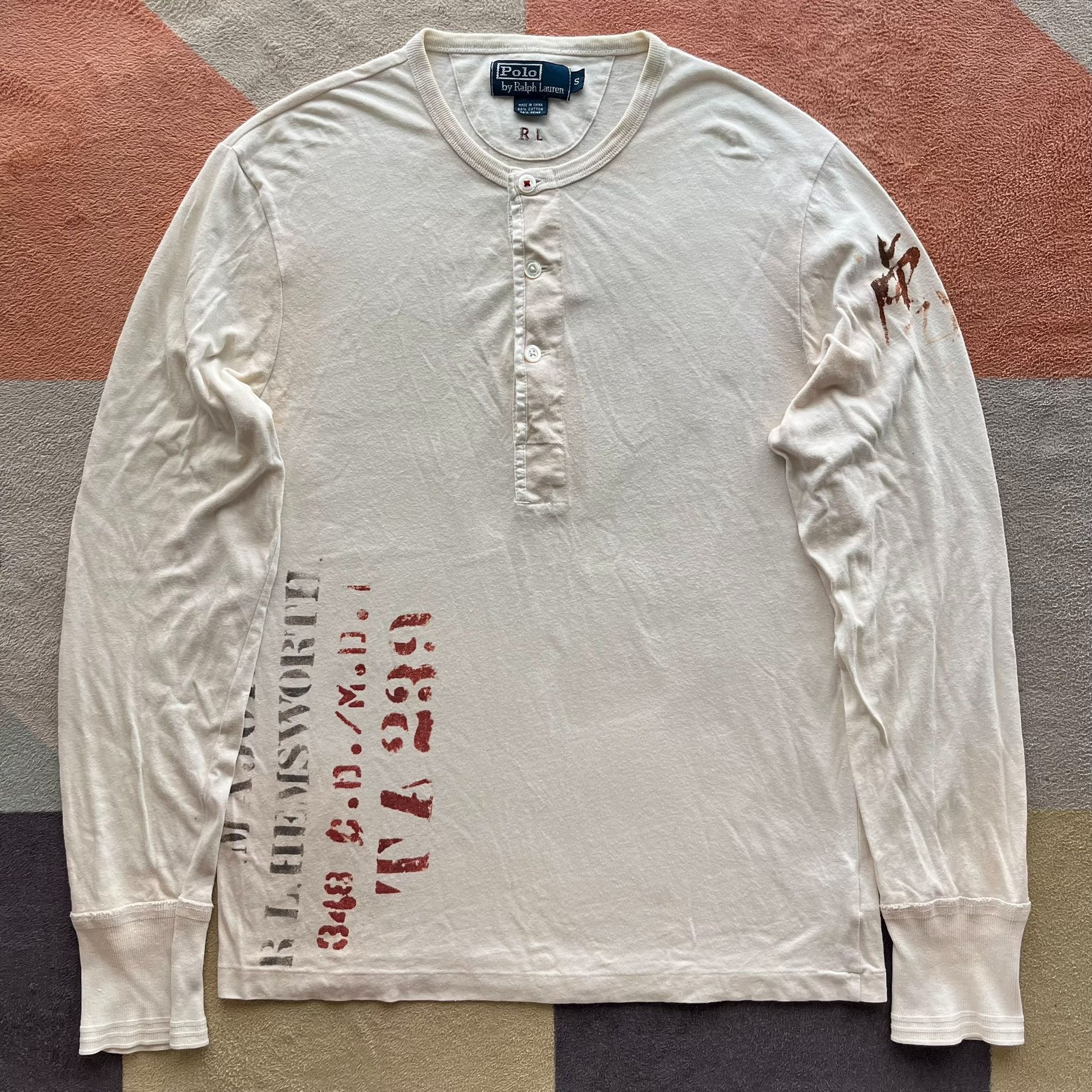 RRL Ralph Lauren Ralph Lauren Military Henley Polo Size US S / EU 44-46 / 1 - 1 Thumbnail