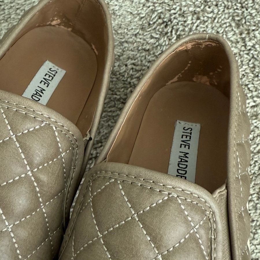 Steve Madden Steve Madden Quilted Taupe Slip-On Sneakers Size US 8.5 / IT 38.5 - 9 Thumbnail