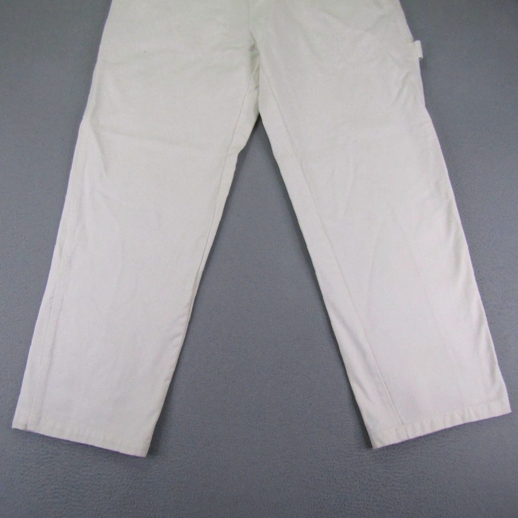 Denime VINTAGE Kno Betta Jeans Mens 36 White Denim Carpenter Baggy Straight 90s Hip Hop Outdoor Mens Size US 35 - 3 Thumbnail