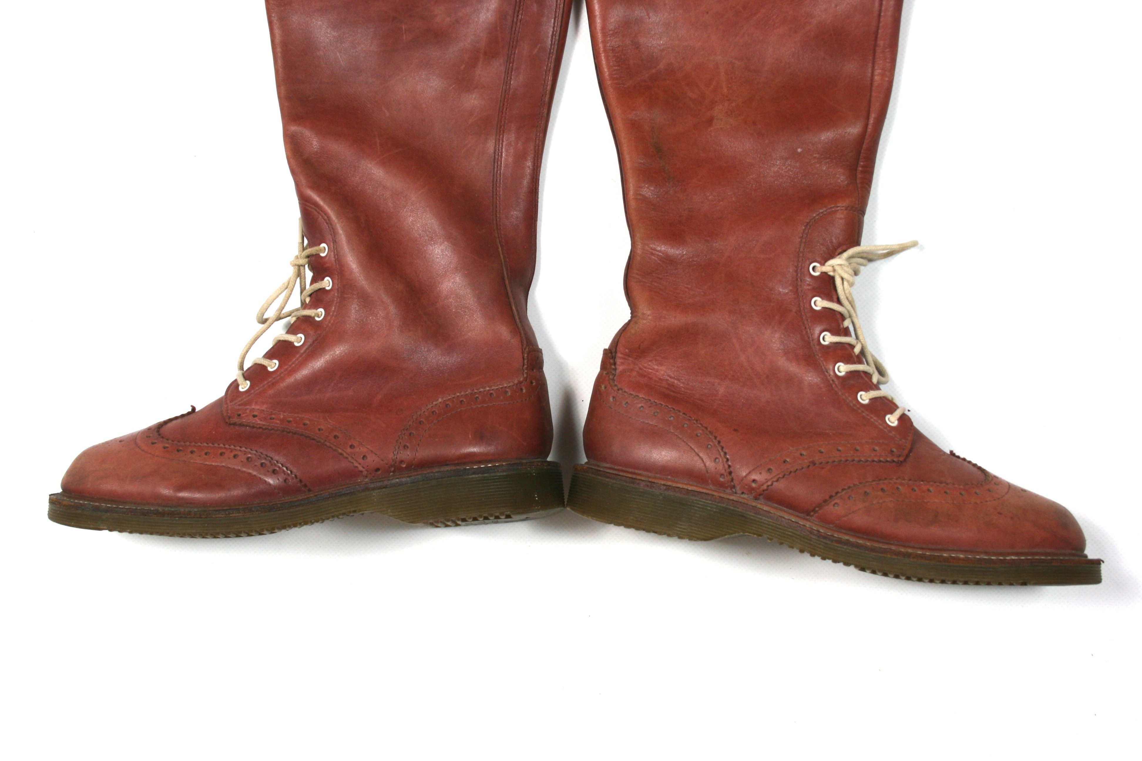 Dr. Martens Moya Leather High Knee Boots Size US 7.5 / IT 37.5 - 3 Thumbnail