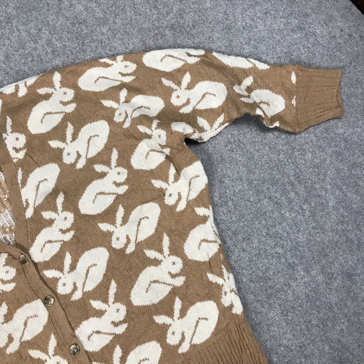 Aran Isles Knitwear × Japanese Brand KNITWEAR CARDIGAN DESIGN RABBIT Size US L / EU 52-54 / 3 - 6 Thumbnail