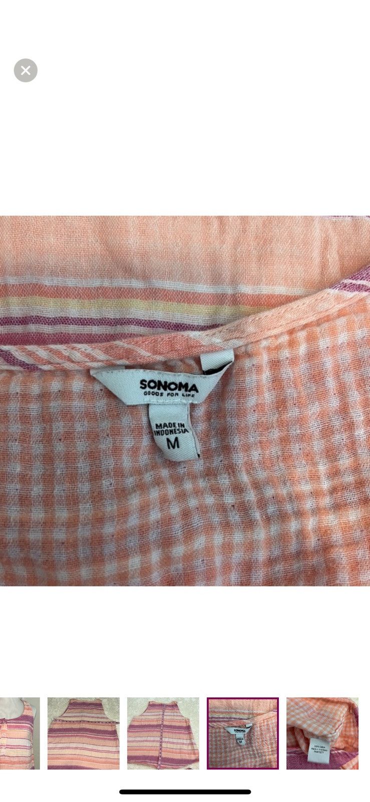 Sonoma Sonoma medium striped tank top Size M / US 6-8 / IT 42-44 - 3 Thumbnail