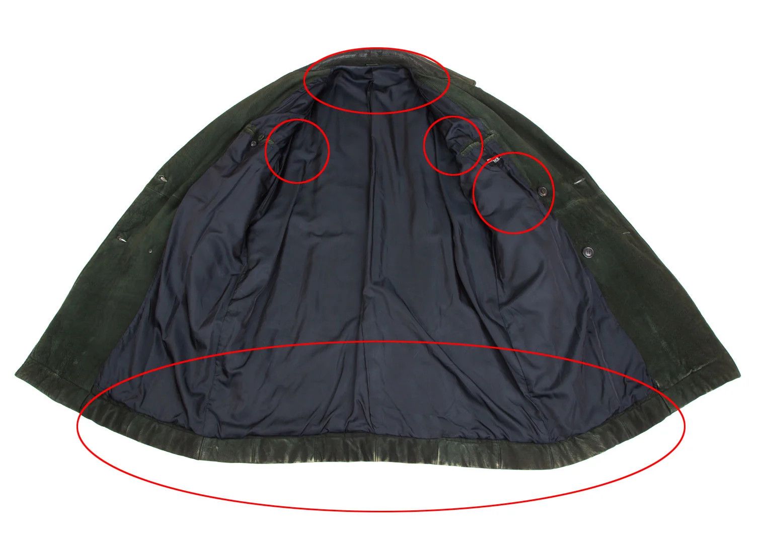 Issey Miyake Sheep Leather Coat in Dark Green Size M Size US M / EU 48-50 / 2 - 12 Thumbnail
