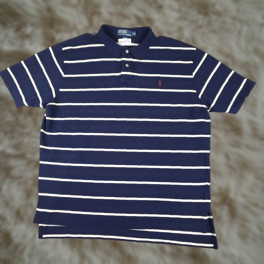Ralph Lauren Ralph Lauren Polo Shirt Mens 2XL Blue Striped Pony Casual Short Sleeve Polo Shirt Mens 2XL Blue Striped Pony Casual Short Sleeve Mens Size US XXL / EU 58 / 5 - 1 Thumbnail