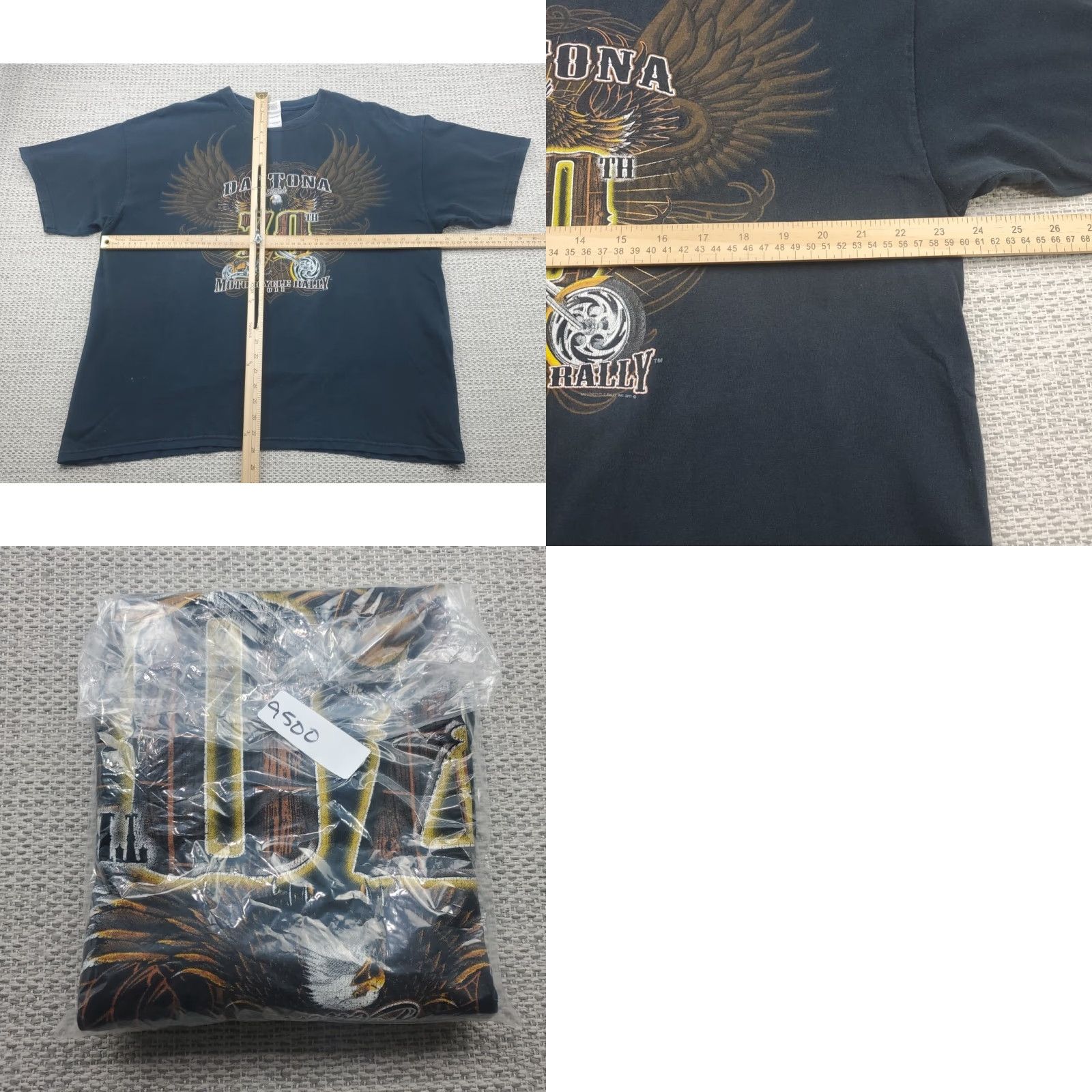 Gildan VINTAGE Bike Week Rally Daytona Beach 2011 T Shirt Adult XL 70th Annual Motorcycle Biker Size US XL / EU 56 / 4 - 8 Thumbnail
