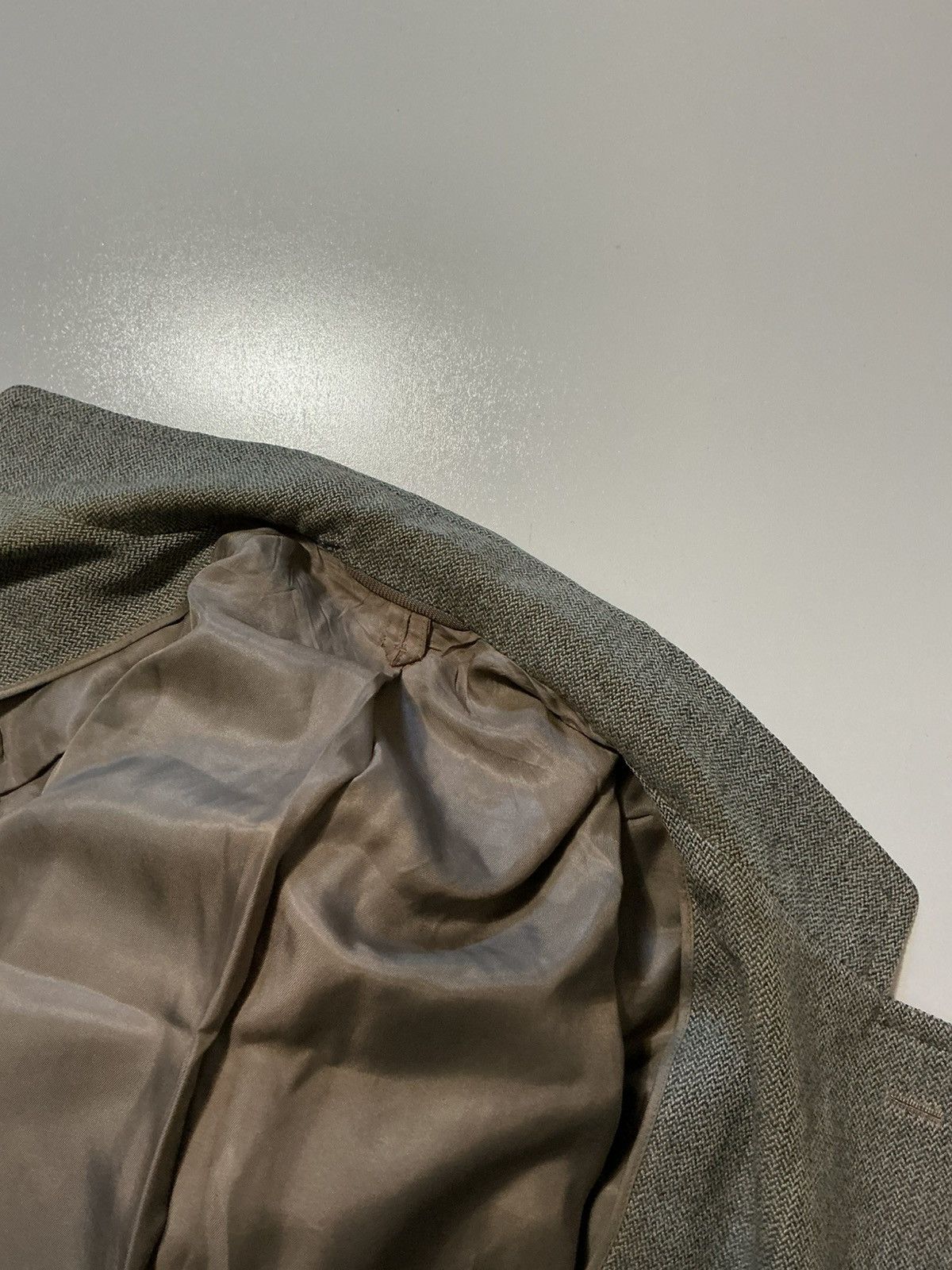 Vintage Vintage 50s 60s Hutzler Brothers Herringbone Wool Overcoat Size US S / EU 44-46 / 1 - 16 Thumbnail
