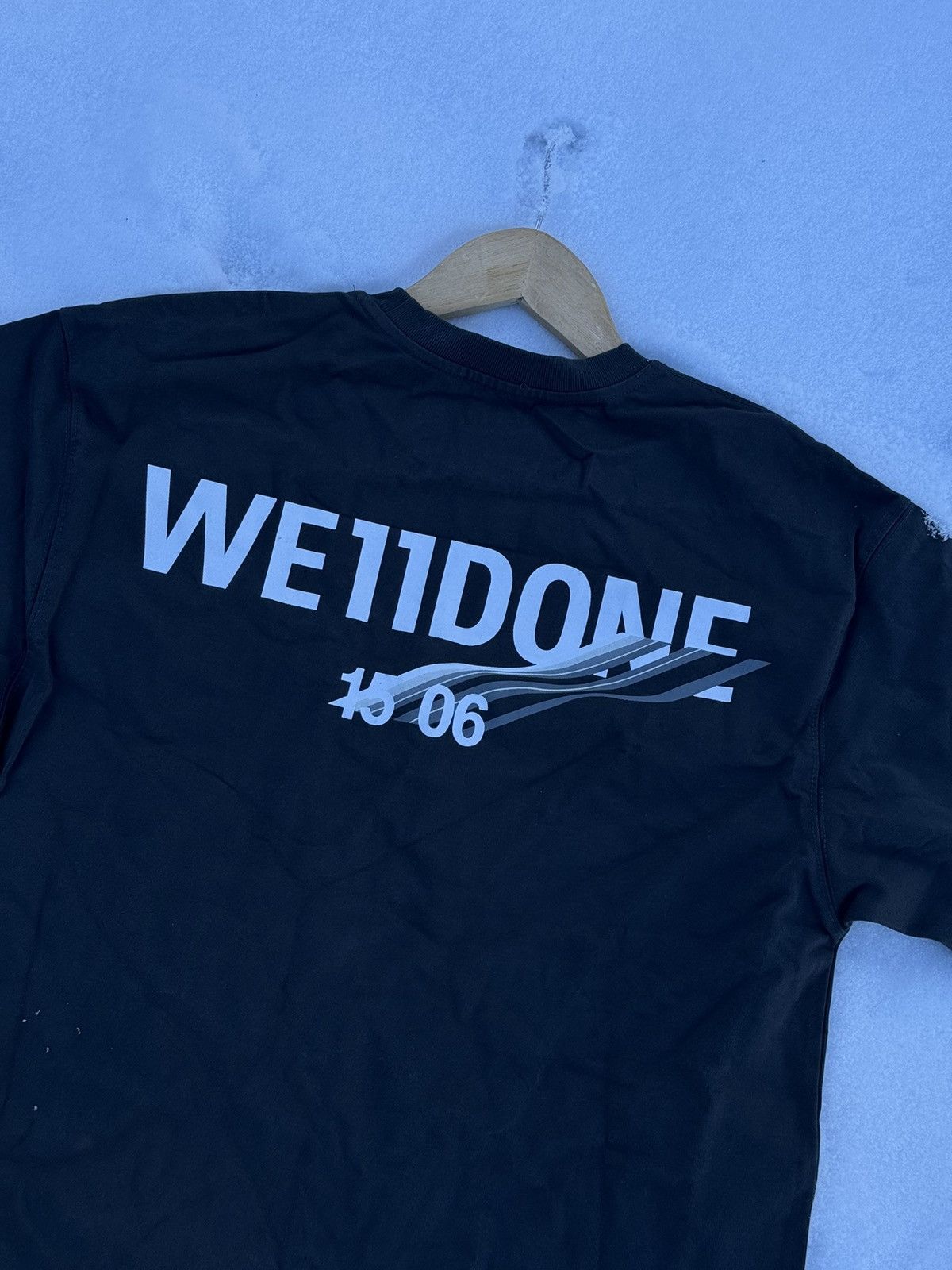 Japanese Brand × WE11DONE We11DONE big logo dark gray t-shirt tee Size US S / EU 44-46 / 1 - 2 Thumbnail