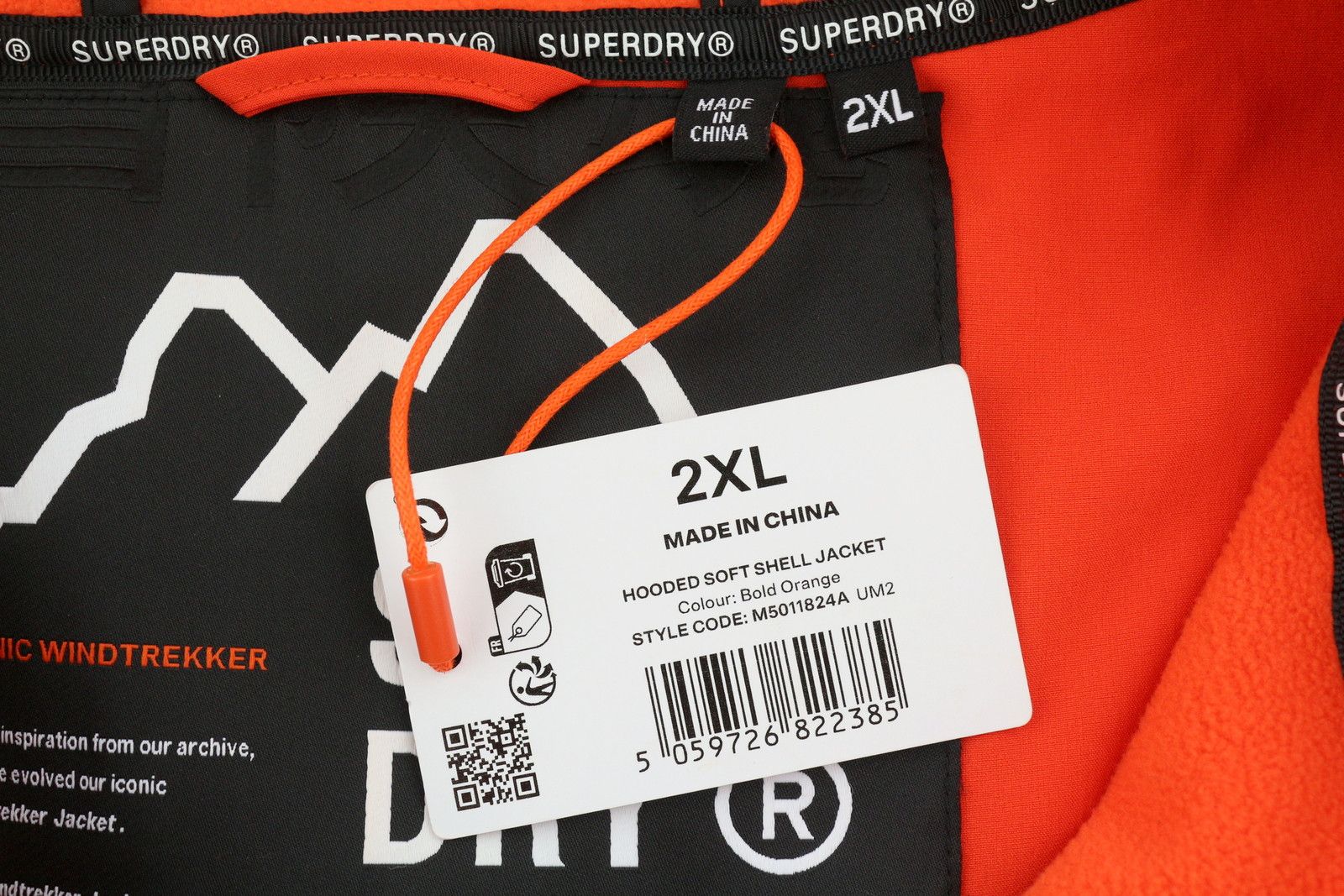 Superdry Hooded Soft Shell 2XL Orange Light 87146 Size US XXL / EU 58 / 5 - 9 Thumbnail