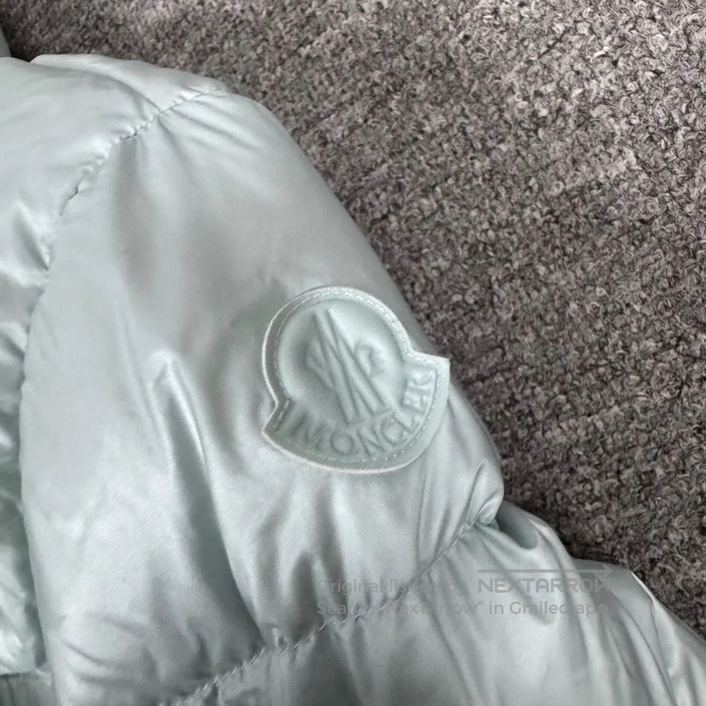 Moncler Moncler size 4 Sapins large logo mint-green down jacket| Size XL / US 12-14 / IT 48-50 - 3 Thumbnail