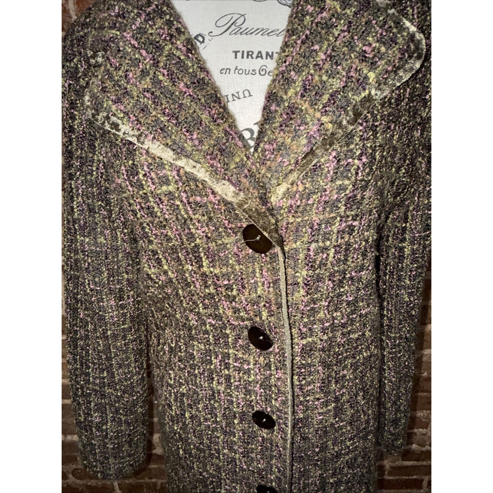 Woolrich Woolen Mills Woolsworth Vintage Women’s Boucle Plaid Button Up Coat Sz M Size M / US 6-8 / IT 42-44 - 3 Thumbnail