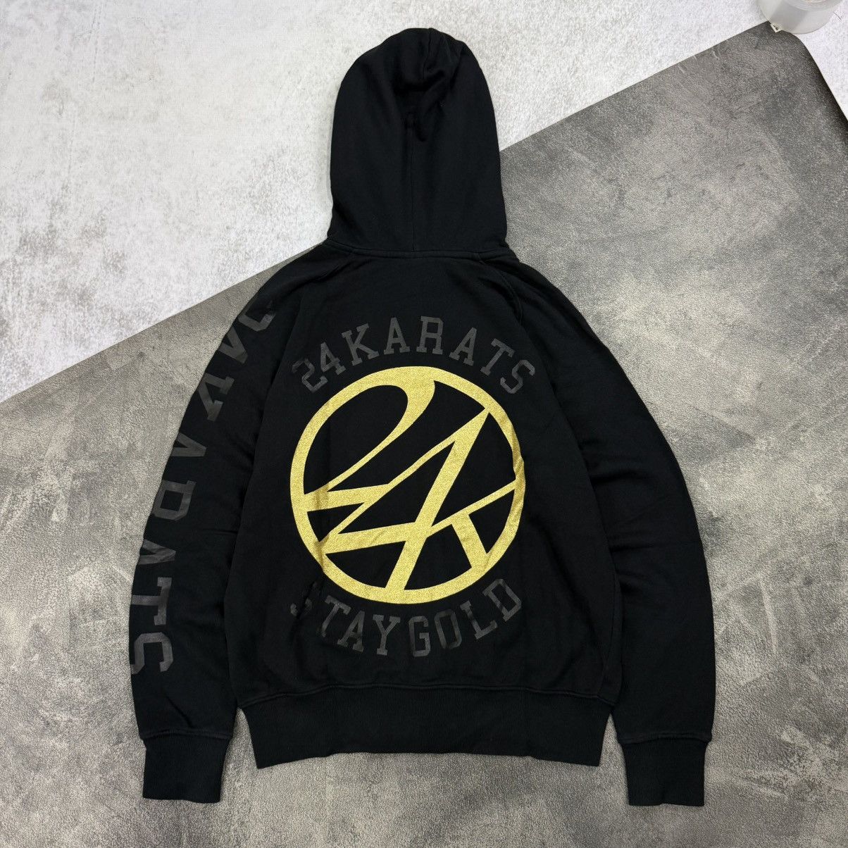 Japanese Brand 24 karats stay gold fullzip hooded black Size US L / EU 52-54 / 3 - 1 Thumbnail