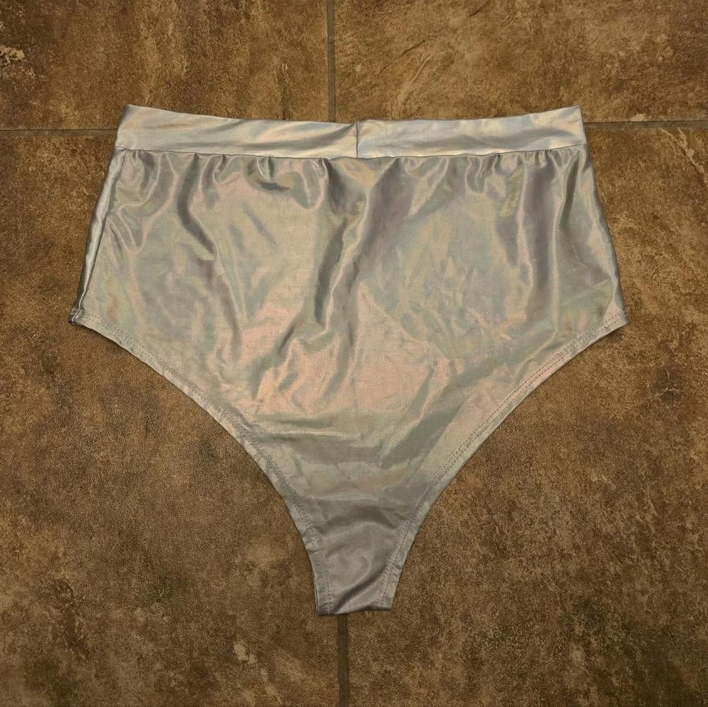 Designer Silver Metallic iHeartRaves Booty Bottoms Size ONE SIZE - 2 Thumbnail