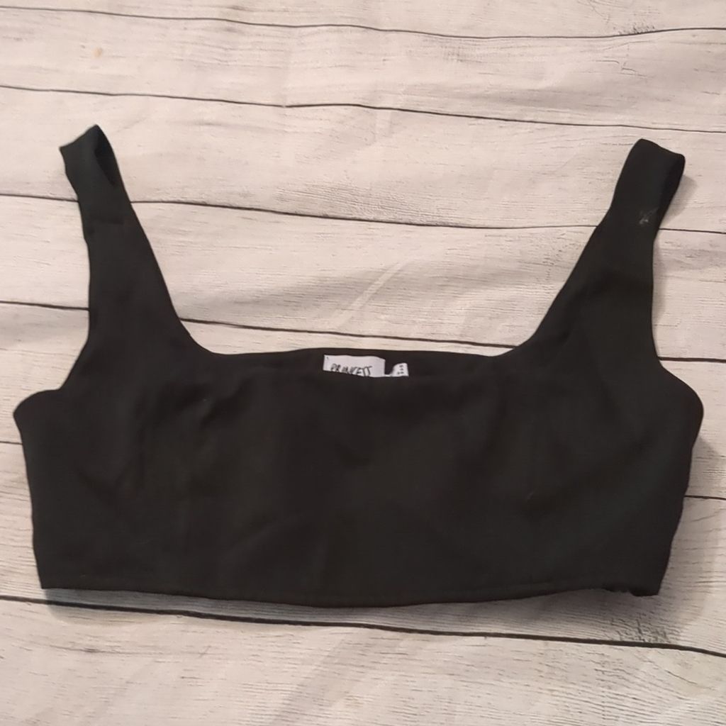 PRINCESS POLLY Princess Polly Black Huxley crop top size 4 Size S / US 4 / IT 40 - 1 Thumbnail