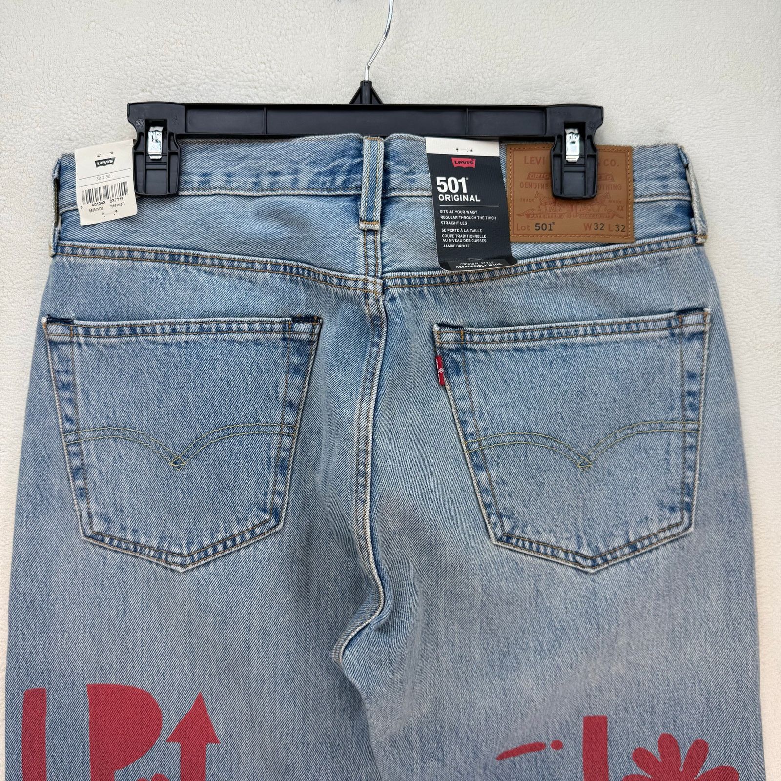 Levi's LEVI'S 501 PREMIUM RETRO MEN'S 32X32 RARE GRAPHIC HIPPIE GRO Size US 32 / EU 48 - 6 Thumbnail