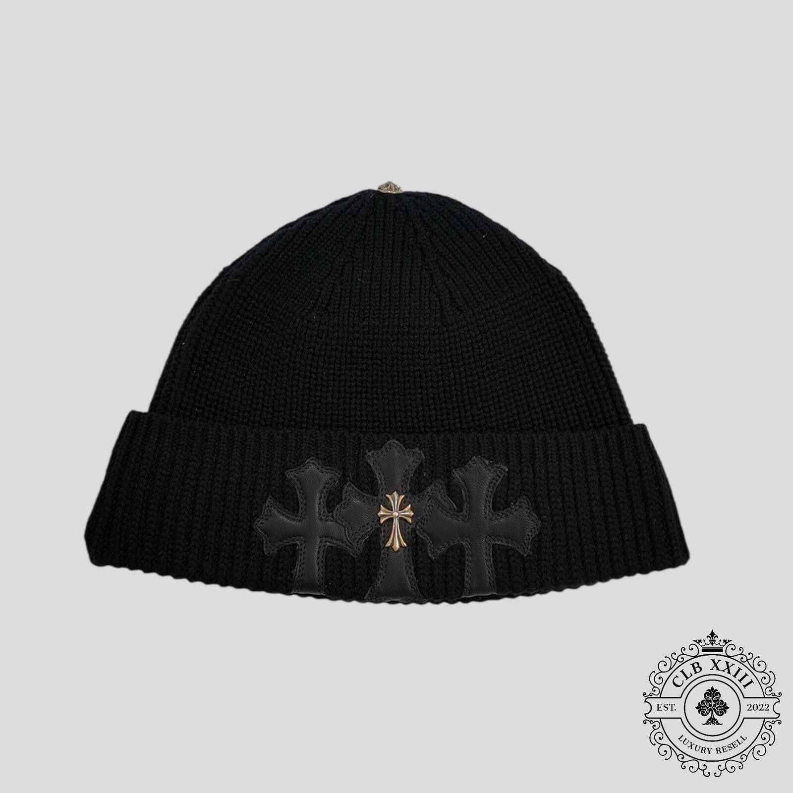 Chrome Hearts Chrome Hearts Triple Cemetery Cross Beanie | Grailed