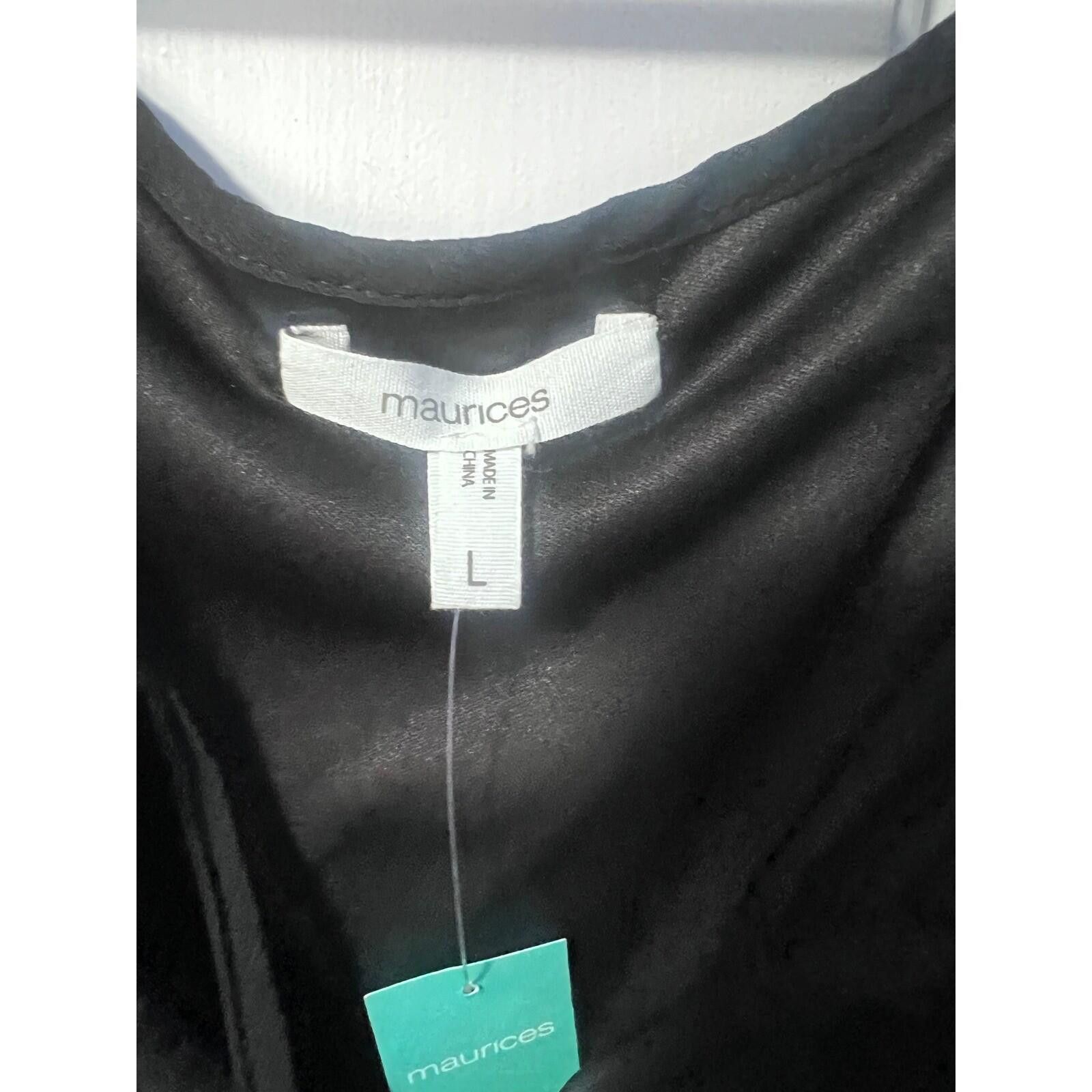 Other Maurices Cold Shoulder Dress Womens L Black NWT Chiffon Size L / US 10 / IT 46 - 2 Thumbnail