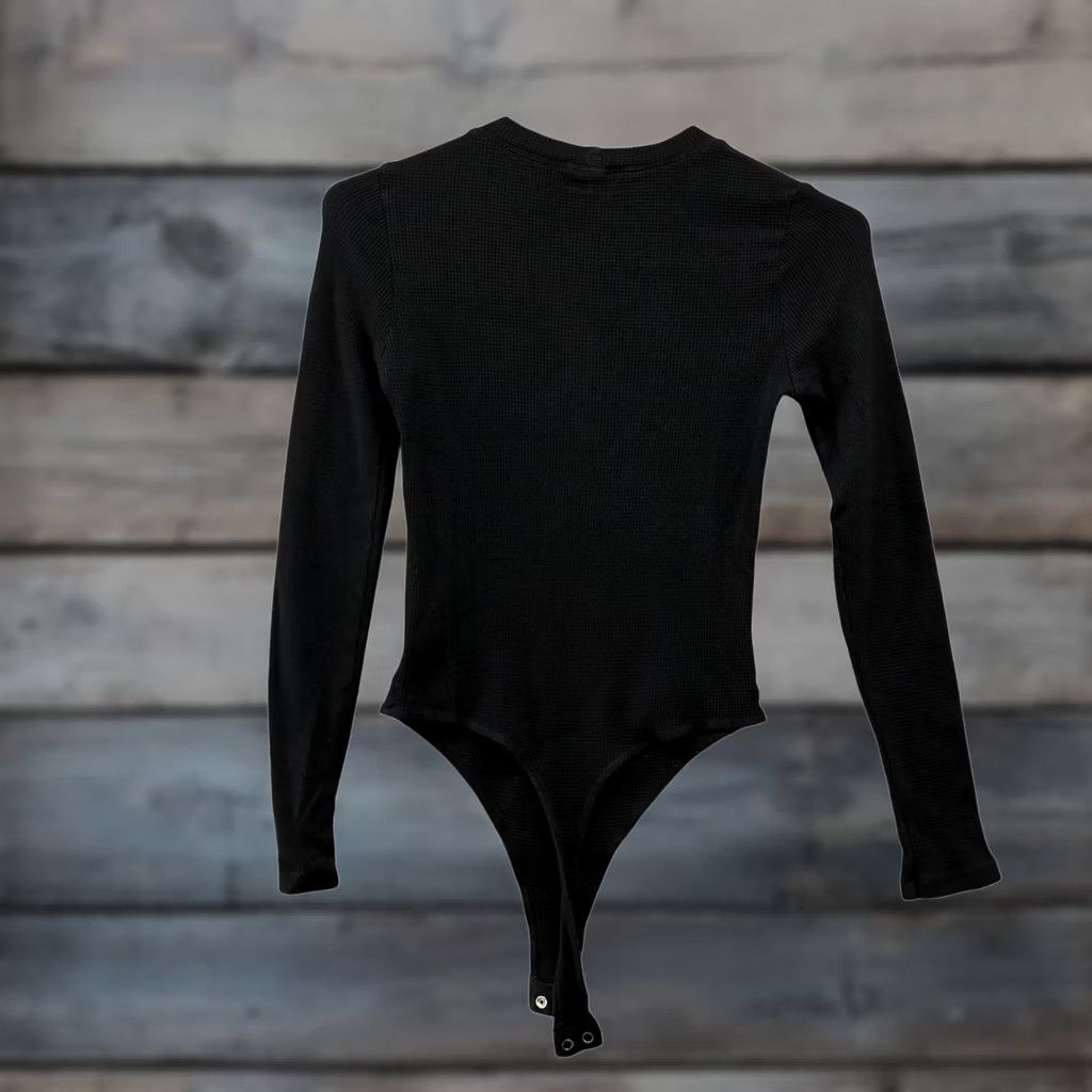 MONROW Monrow Thermal Bodysuit Womens S Black Crewneck Long Sleeve Shirt Size S / US 4 / IT 40 - 1 Thumbnail