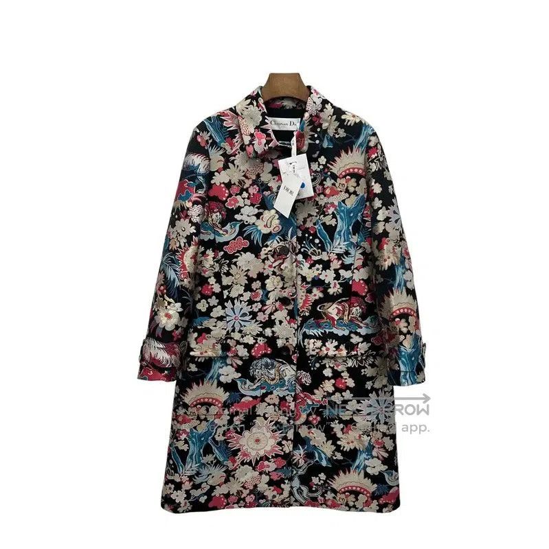 Other Dior Floral Print Black Coat for Women . Size XXS / US 00 / IT 34 - 1 Thumbnail