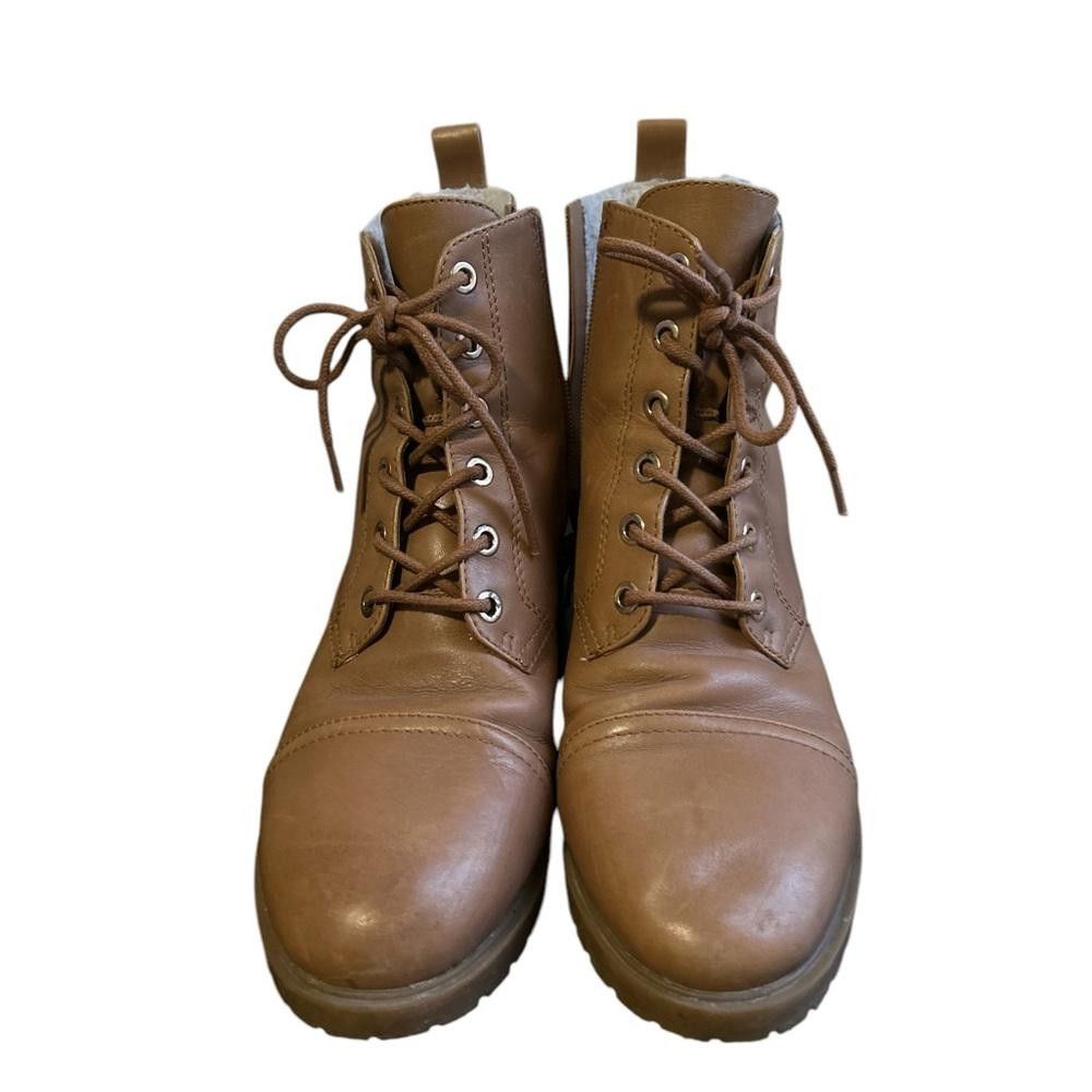 Aldo ALDO Brown Leather Lace-Up Boots Size US 7 / IT 37 - 1 Thumbnail