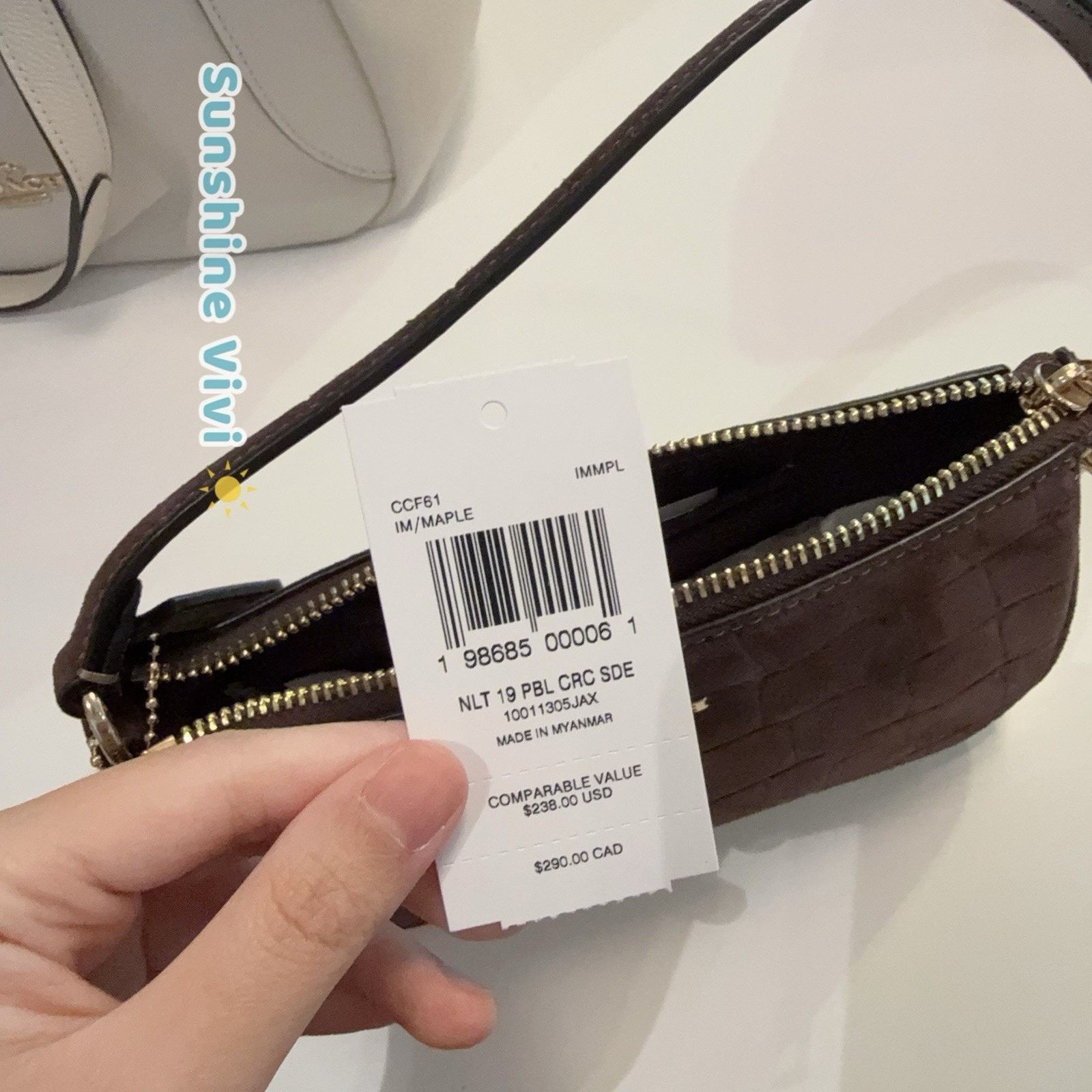Coach NWT COACH Nolita 19 suede leather CCF61 Gold/Maple Size ONE SIZE - 6 Thumbnail