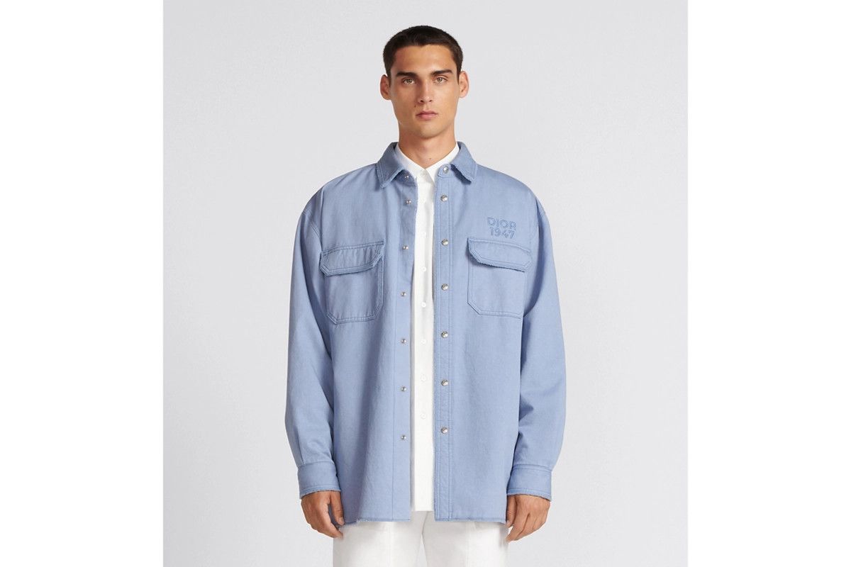 Dior o1w1db11024 Overshirt in Blue Size US XXL / EU 58 / 5 - 4 Thumbnail