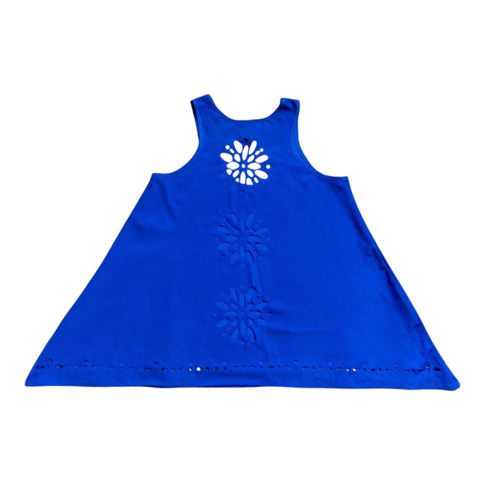 Other Women's Fun & Flirt Blue Tank, Small, Floral Cut-out Size S / US 4 / IT 40 - 2 Thumbnail