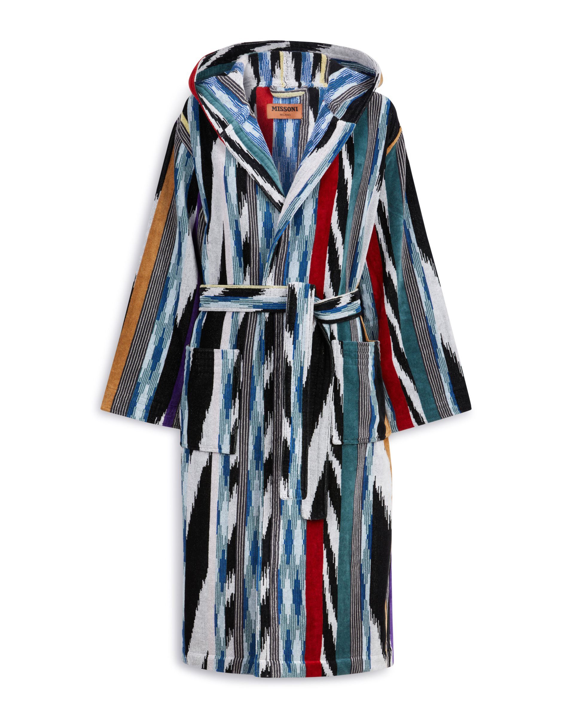 Missoni o1mle0925 Unisex Clint Hooded Long Coat in Multicolor Size US L / EU 52-54 / 3 - 1 Preview