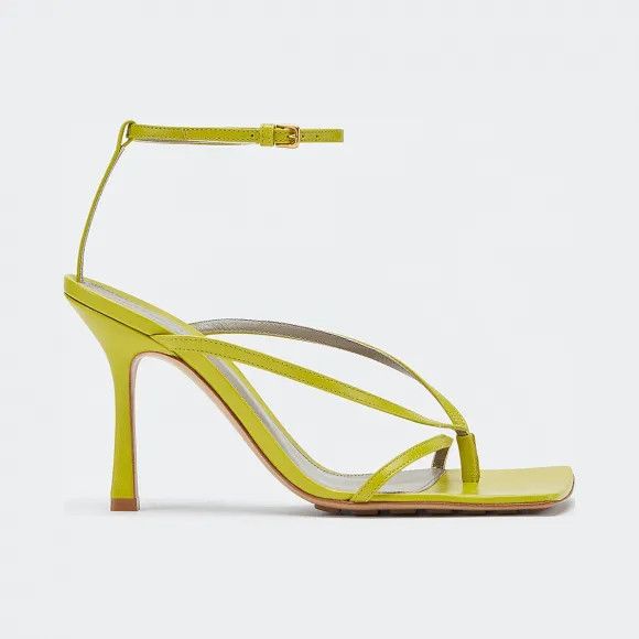 Bottega Veneta o1n1vont1124 Stretch Sandals in Yellow Size US 6.5 / IT 36.5 - 1 Thumbnail