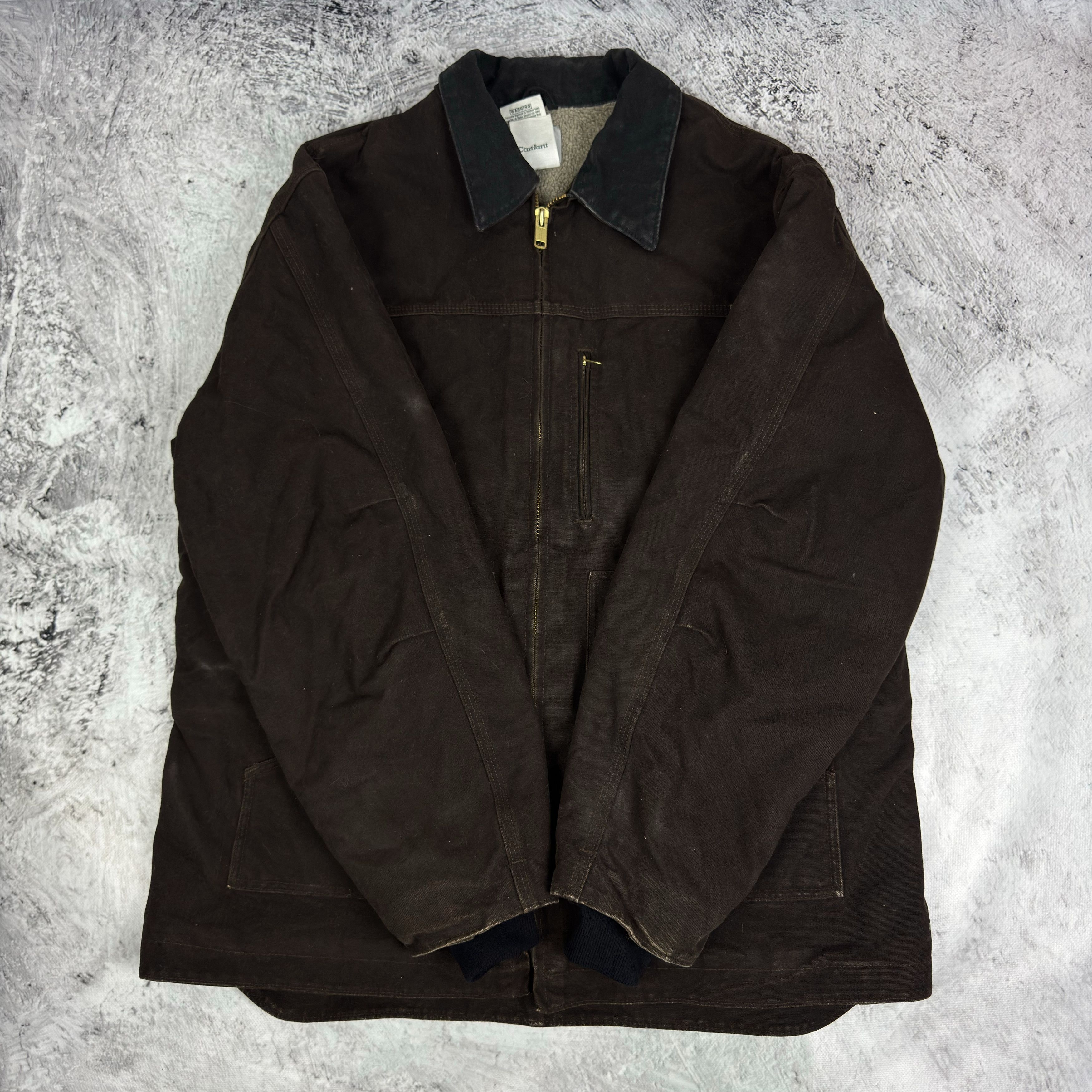 Carhartt Carhartt C61 Sherpa lined Ridge Jacket XXL Brown M9 | Grailed