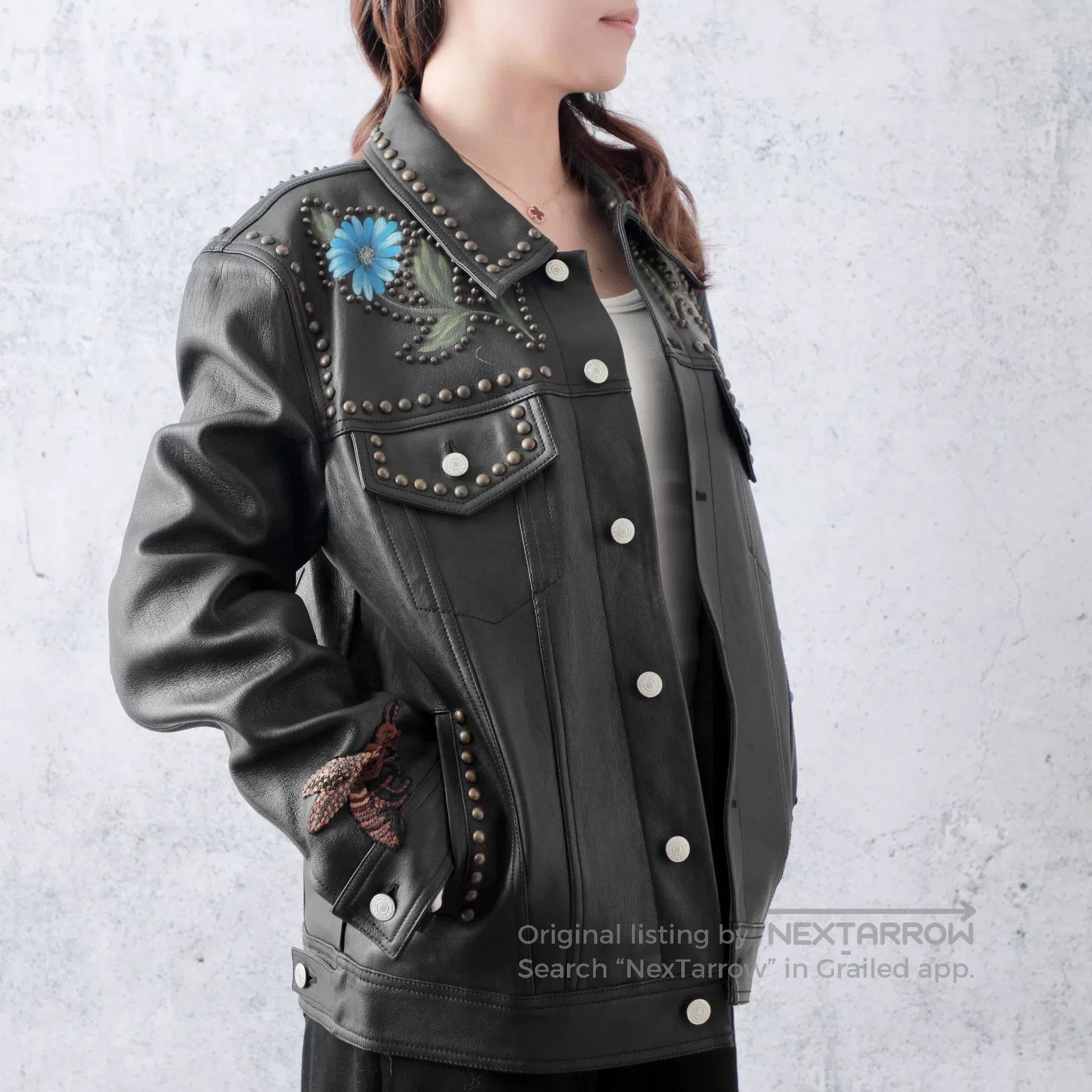Gucci Gucci Black Sheepskin Button Leather Jacket. Size US M / EU 48-50 / 2 - 4 Thumbnail