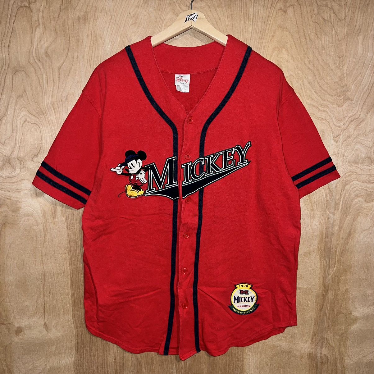 Vintage Vintage 90s Disney Mickey Mouse Cotton Logo Baseball Jersey Grailed 9497