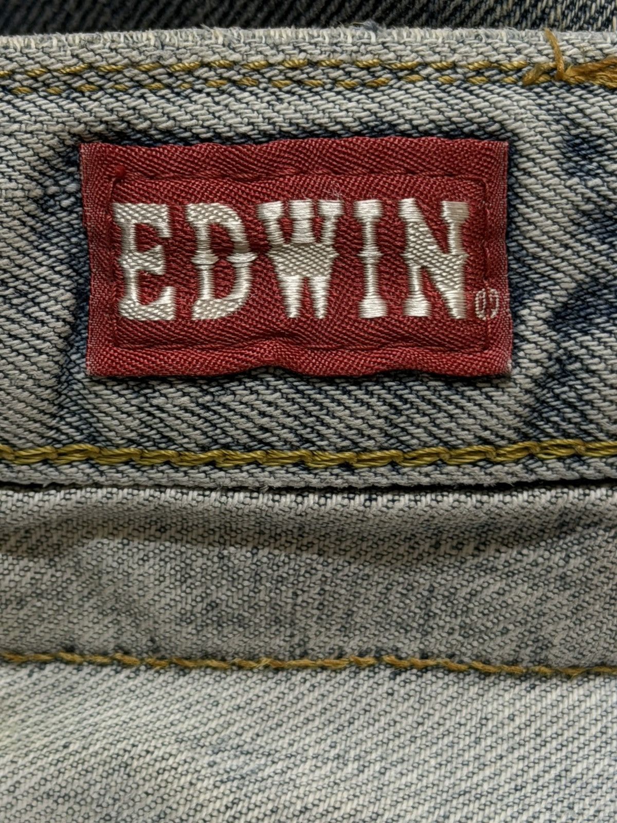 Edwin Vintage 90s Japan Edwin Selvedge Blue Faded Wash Straight Size US 33 - 8 Thumbnail
