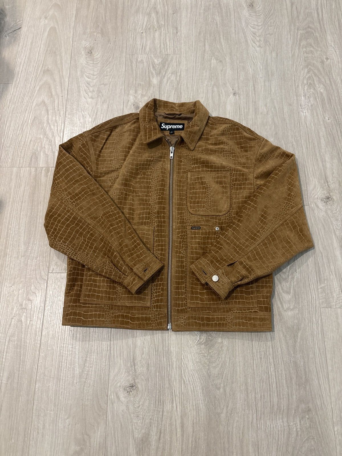 Supreme Suede Work Jacket Croc Size L