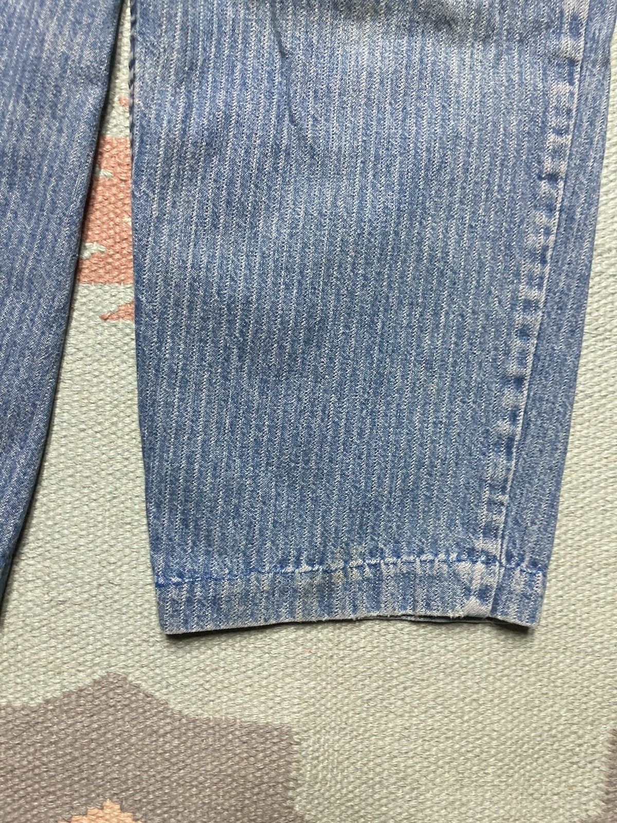 Levi's × Vintage 70s Levis jeans pinstripe white tab tapered women 24x26.5 Size 24" / US 00 / IT 34 - 6 Thumbnail