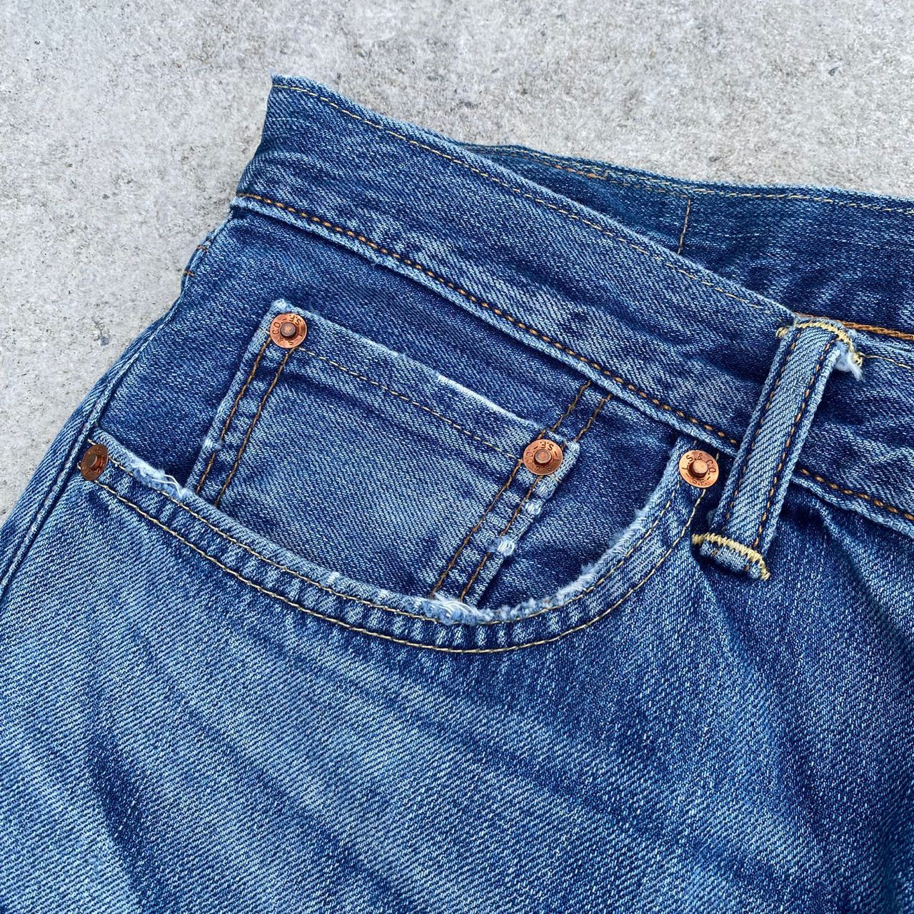 Levi's Vintage Levis 502 Distressed Denim Kurt Cobain Style Size US 33 - 8 Thumbnail