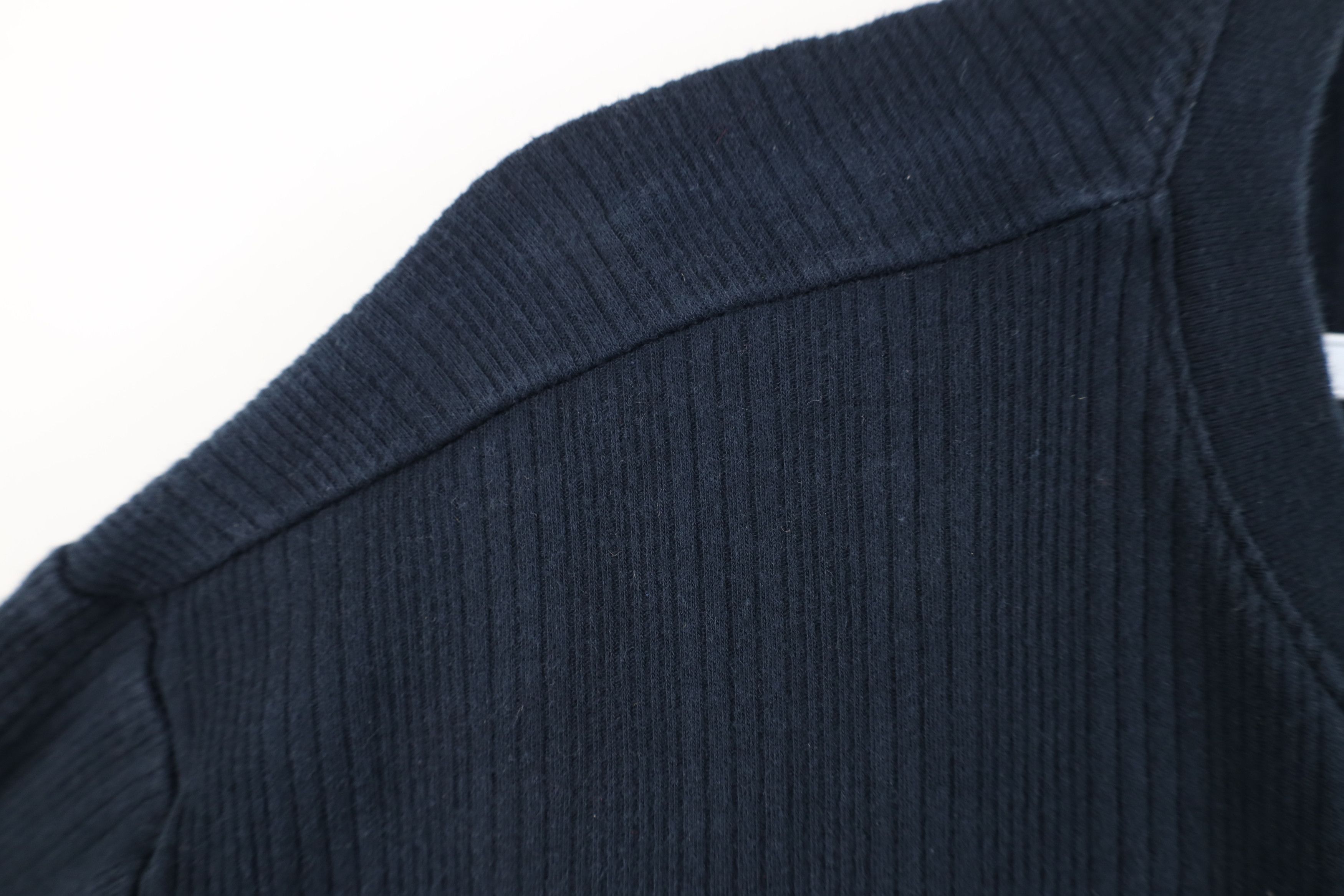 Vintage Vintage 90s Streetwear Cotton Ribbed Knit T-Shirt Navy Blue Size US XL / EU 56 / 4 - 5 Thumbnail