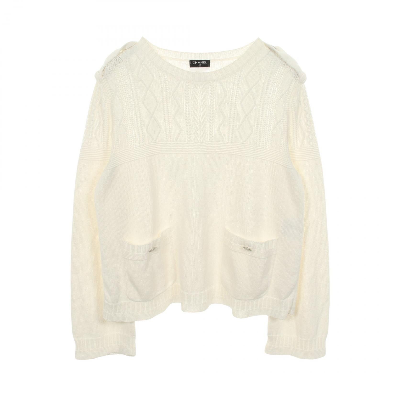 Chanel Chanel Chanel Coco Mark Knit Top Textile Tops P53666K06997 DUTY FREE for USA Size ONE SIZE - 1 Thumbnail