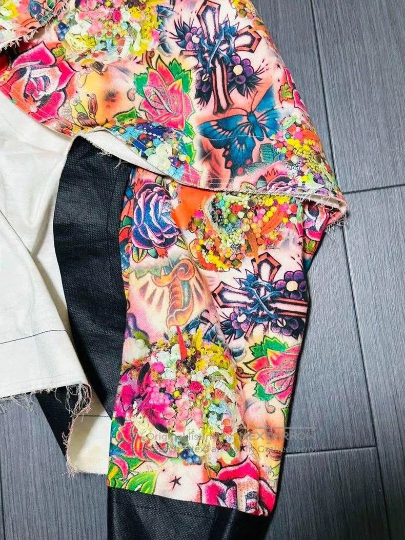 Comme des Garcons COMME des GARCONS 2004SS Red Floral Skirt. Size US 26 / EU 42 - 9 Thumbnail