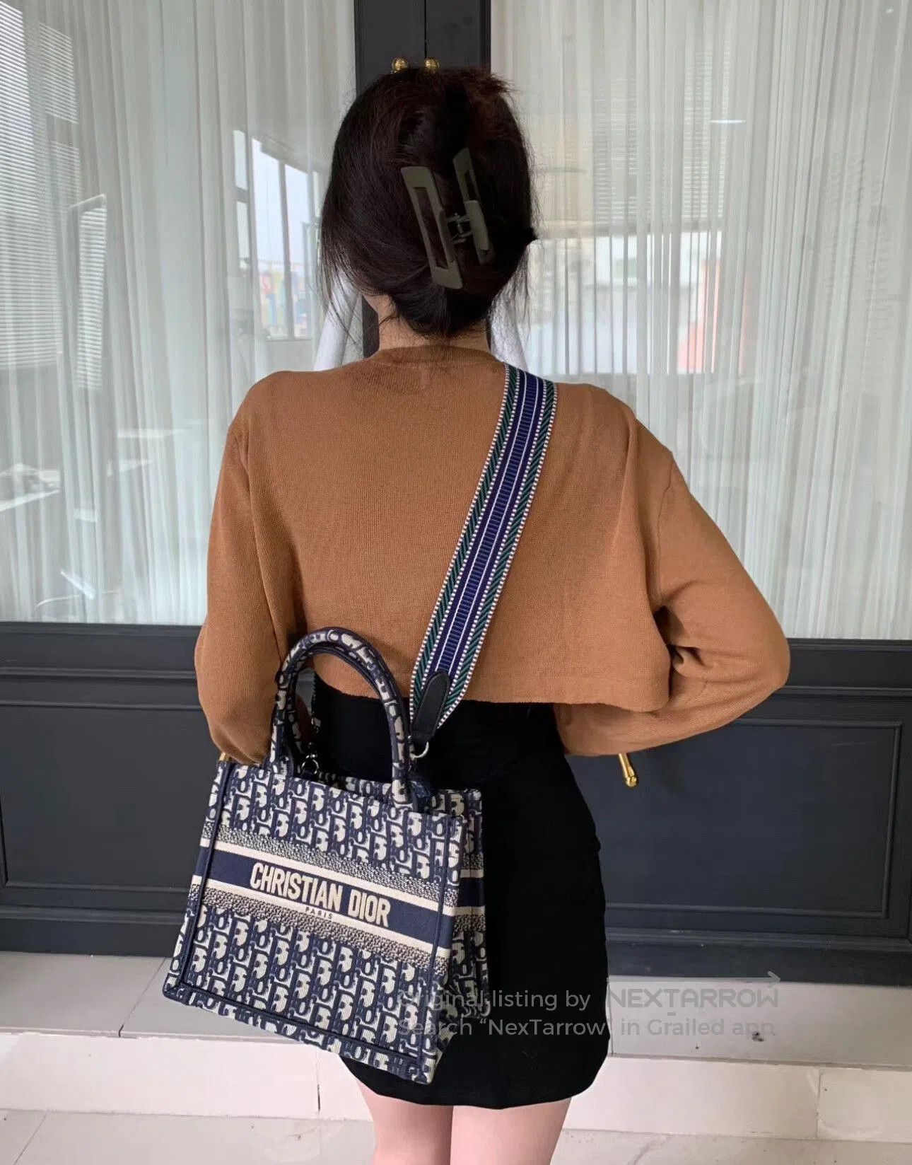 Dior Dior Gray Monogram Rivet Shoulder Strap. Size ONE SIZE - 7 Thumbnail
