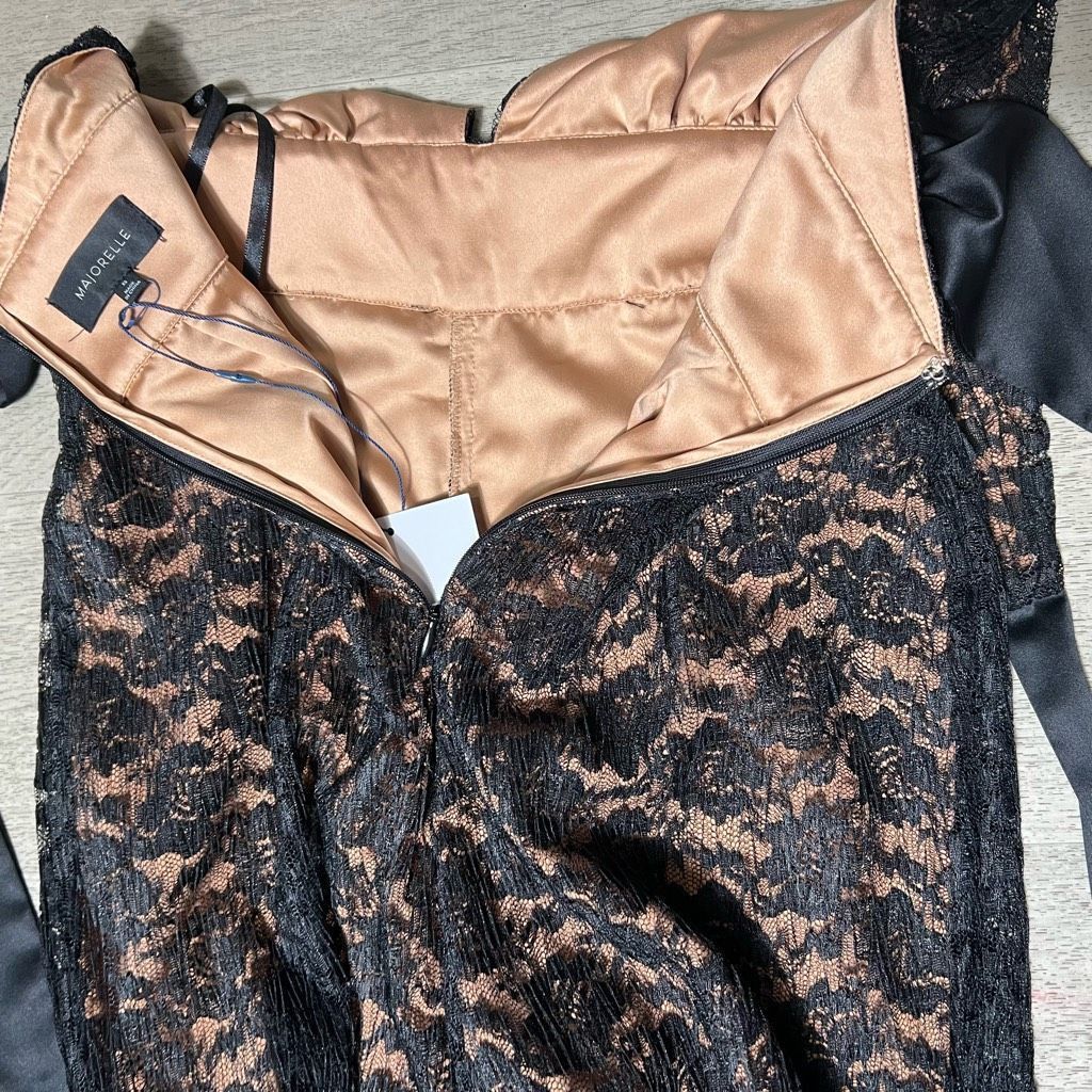 Other MAJORELLE x Revolve Salinas Black Lace Overlay Halter Jumpsu Size 26" / US 2 / IT 38 - 8 Thumbnail