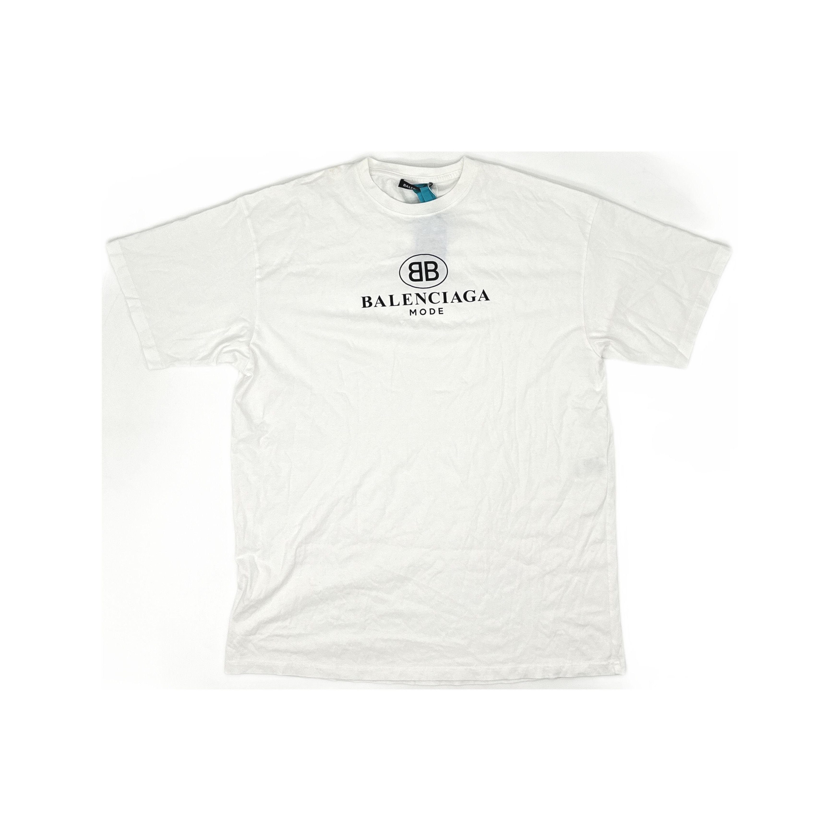Balenciaga Balenciaga BB Mode Logo Print T-Shirt White M Size US M / EU 48-50 / 2 - 1 Thumbnail