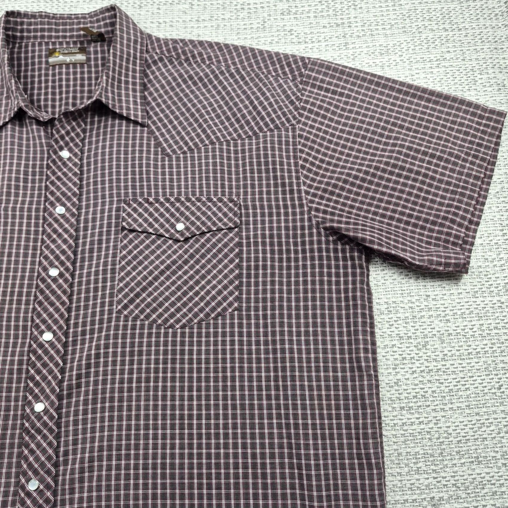 Vintage VINTAGE Outlaw Western Wear Shirt Mens Big 3X Plaid Short Sleeve Western Size US XXL / EU 58 / 5 - 2 Thumbnail